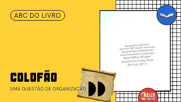 O que é o colofão do livro?