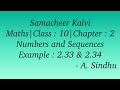 10th Maths Samacheer | Chapter 2 | Numbers &amp; Sequences | Example 2.33 &amp; 2.34