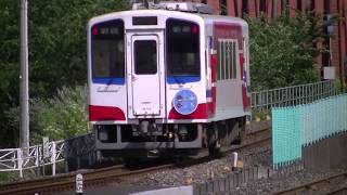 釜石駅を発車する三陸鉄道