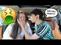 Getting CAR SICK Then Randomly Crying To See His Reaction!