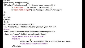 JQUERY ANCESTOR DESCENDANT SELECTORS DEMO TAMIL