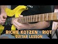 SUPER FAST Richie Kotzen Finger Picking LESSON | Riot Guitar Lesson