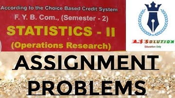 Assignment Problem Sum | Assignment & Replacement Problem | Operation Research | Statistic