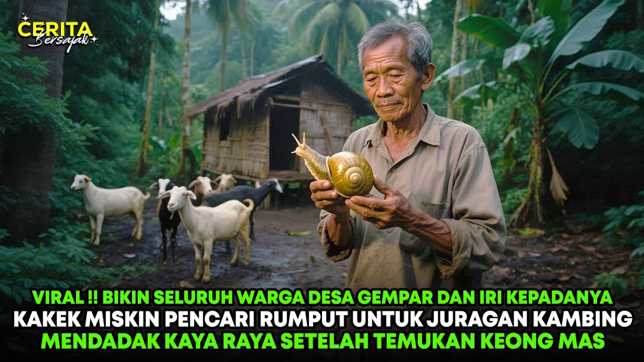VIRAL !! WARGA DESA GEMPAR, KAKEK TUA PENCARI RUMPUT MENDADAK KAYA RAYA SETELAH TEMUKAN KEONG EMAS