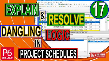 What are dangling logic in Project Schedules in Primavera P6 | Resolve dangling logic and Activity |
