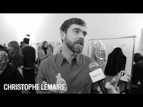 Interview avec Christophe Lemaire en backstage de son défilé