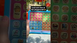 Mibbyland AAC device loud enough for the playground!  #aac #aacdevice #autism #nonverbal #mibbyland
