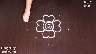 Rangoli: 6 to 2 Rangoli Design | How to Make Rangoli | Aarti of Rangoli | Rangolis | Dotted Rangoli