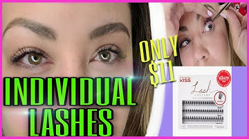 EASY DIY LASH EXTENSIONS FOR BEGINNERS| HOW TO APPLY INDIVIDUAL LASHES UNDER LASH LINE | Kiss Lashes