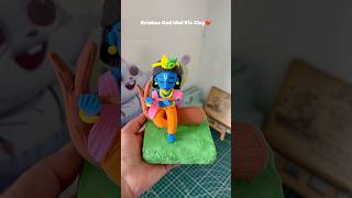 Making Clay Krishna Ji Idol🙏🏻#diy #idol #krishnaji #fondant #easy #tricks #artistic #craft #clay
