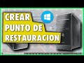 como crear un punto de restauración en Windows 10