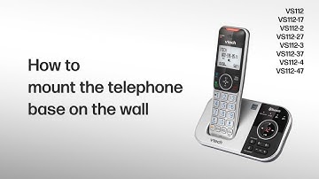 Mount the telephone base on the wall - VTech VS112 VS112-17 VS112-2 VS112-27 and more