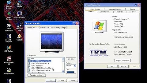 IBM ThinkPad WinXP in action
