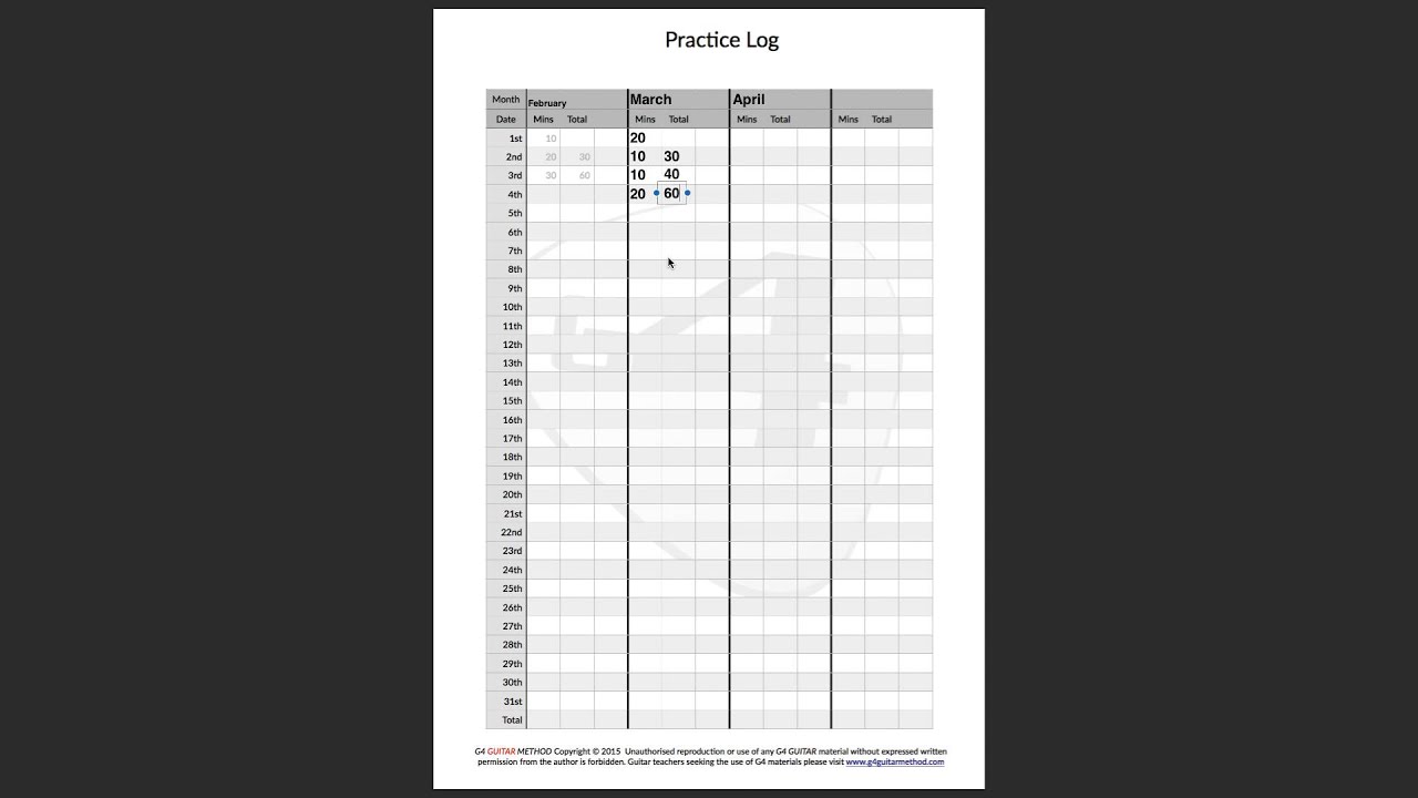 example 60 hour driving log filled out