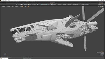 SpaceShip Modeling TimeLapse Part 30