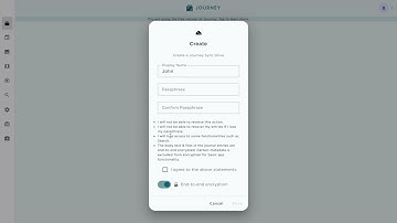 Journey Cloud Sync - End-to-end encryption