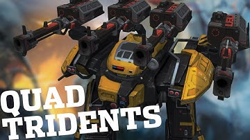 War Robots - How Strong Is The Behemoth With 4x Trident Weapons? | WR MK2 Gameplay