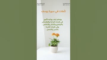 تأملات في سورة يوسف