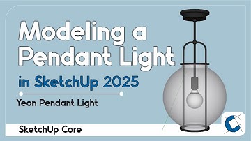SketchUp Tutorial - Creating Pendant Light in SketchUp #sketchup_core