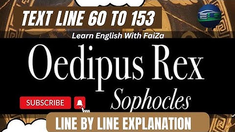 Oedipus Rex by Sophocles Prologue Line by Line Explanation in Urdu/Hindi, Line 60 to 153 #oedipusrex