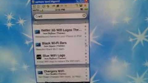 How to change wifi bars on ipod touch/iphone