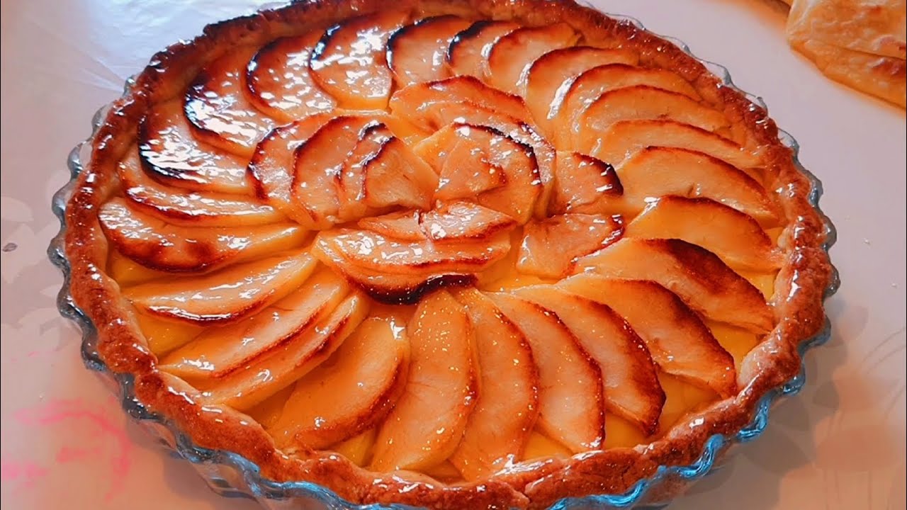 Tarte aux pommes à la crème pâtissière #gâteau #tarte