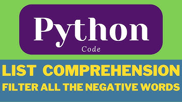 list comprehension, Filtter Negative World | List in Python |  | Python | #shorts  #python #ytshorts
