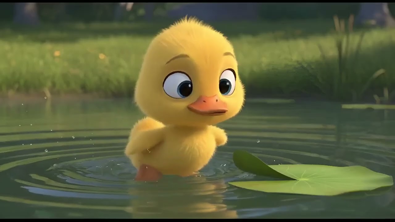 The Baby Duck Learn How to Swim