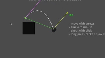 top down Curve bullet demo Godot