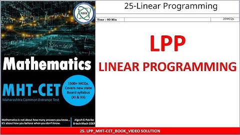 25 LINEAR PROGRAMMING ASSIGNMENT VID SOL l MHT-CET l IMPULSE BATCH l SAINI SIR