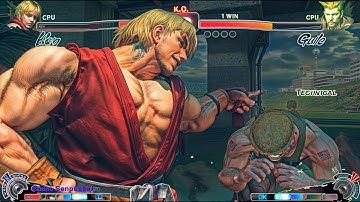 KEN VS GUILE | CPU VS CPU | Ultra Street Fighter IV  (Hardest AI) #fight