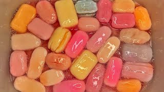 ASMR 🌸 Pink Leftover Soaps 🌸 Soaked Soap || АСМР Мыление и Размокшее Мыло 🌸 Розовые обмылки #asmr