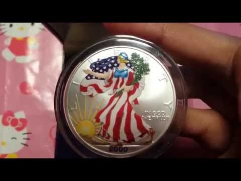 2000 American Eagle Silver Dollar: Colorized