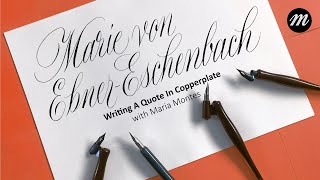 Copperplate Writing In Real Time (Part 1)