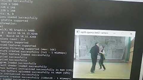 OpenCV 4.2.0 + Raylib 3.0 Example: Basic object detection and rendering video