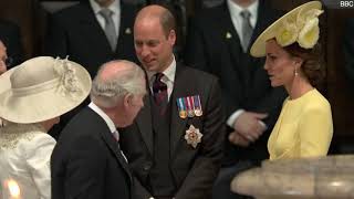 Prince Charles blows a kiss to daughter in law Kate Middleton