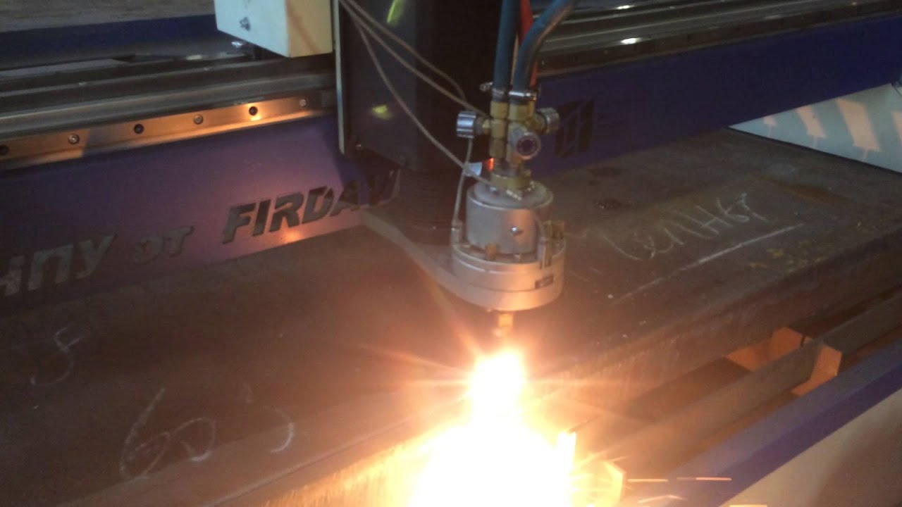 Резка металла на станке IGNIS 6000 газом - YouTube