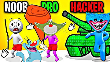 NOOB vs PRO vs HACKER | in DRAW WEAPON 3D | With OGGY And JACK | VICKY INDIAN GAMER
