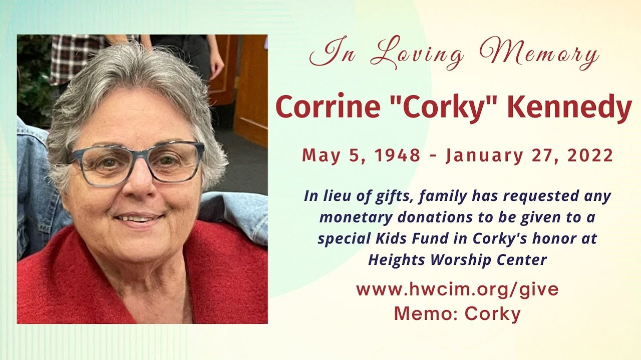 Corrine "Corky" Memorial Service - YouTube