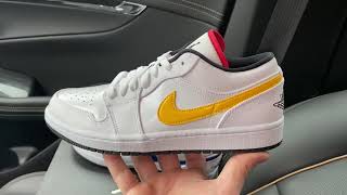 nike air jordan 1 low white multi trainers