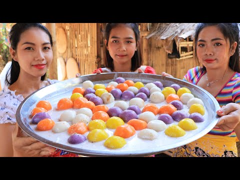 cooking-dessert-glutinous-rice-flour-with-palm-sugar-recipe---natural-life-tv