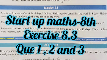 start up mathematics class 8 exercise 8.3 | direct and indirect proportion | viva Education ex 8.3