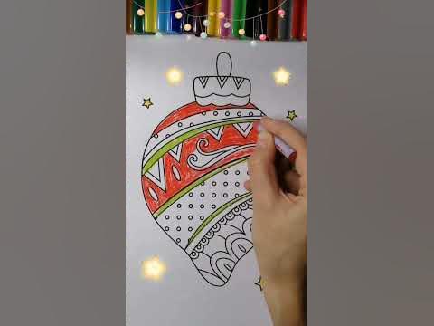 #shorts ️ Как нарисовать НОВОГОДНЮЮ ИГРУШКУ / Новогодний рисунок / How ...