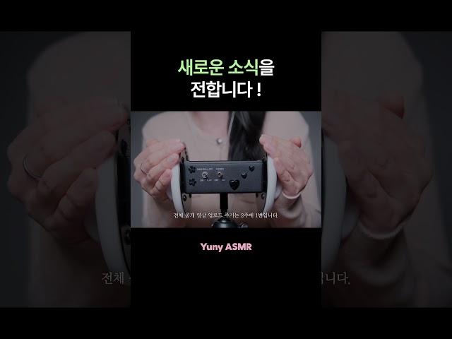 ASMR 공지 토킹 영상입니다. /yuny asmr