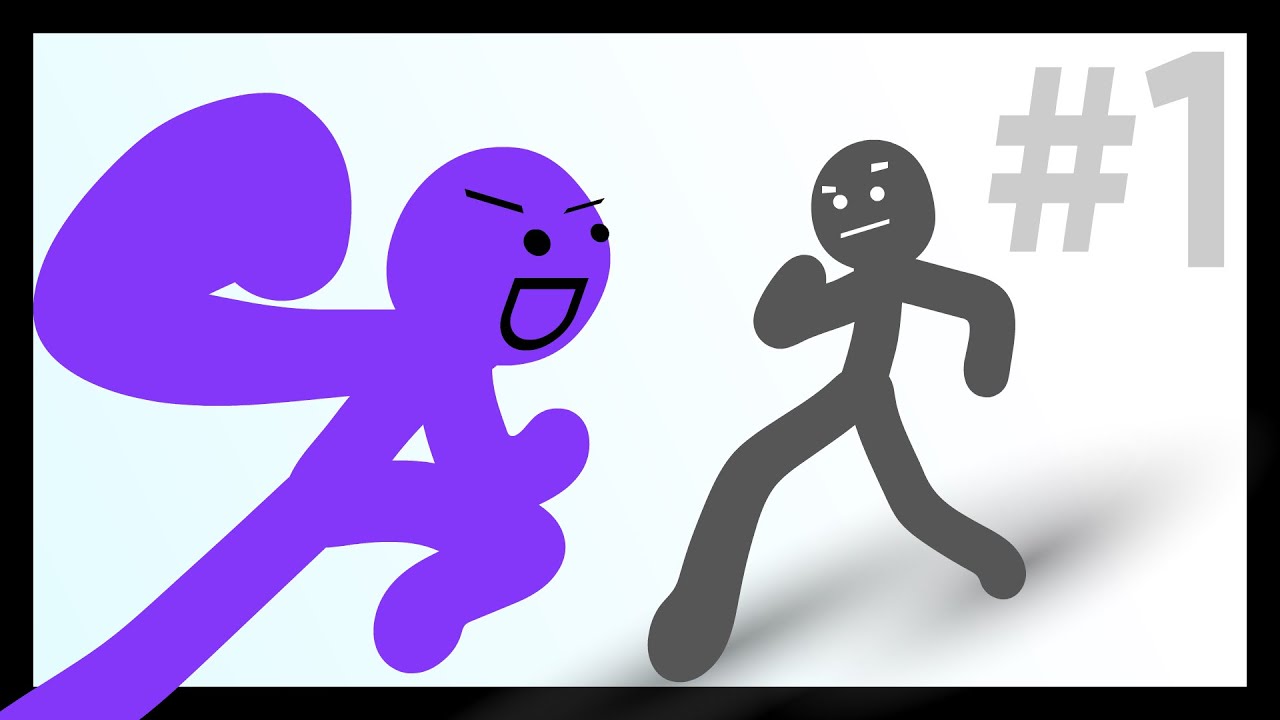 Фиолетовый против Серого (Бой палками) - Комбинации, часть 1