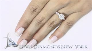 Lc-005 - 265 Carat D-Vvs1 Natural Round Diamond Engagement Ring 14K Rose White Gold