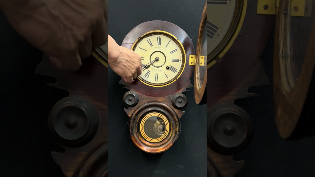 15 尾張時計 OWARI CLOCKS 達磨時計 四つ丸振り子 ゼンマイ式ボンボン
