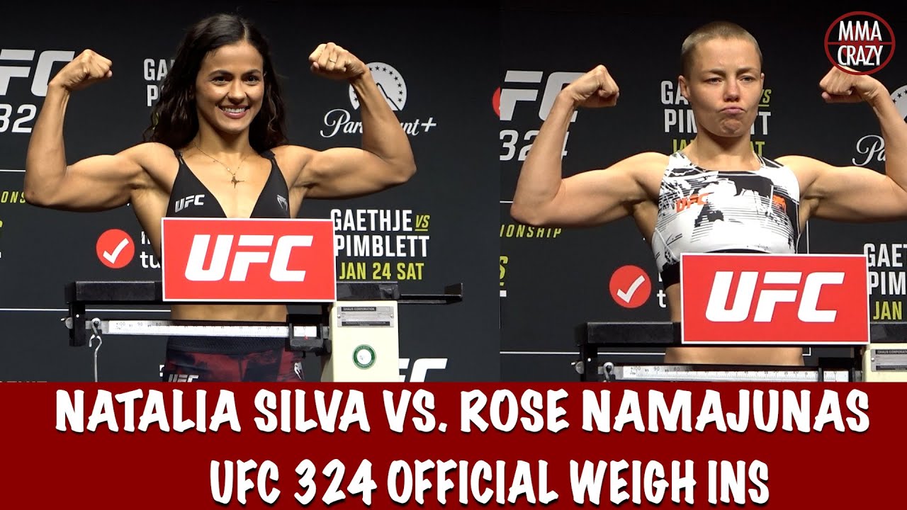 UFC 324 Official Weigh Ins Natalia Silva & Rose Namajunas