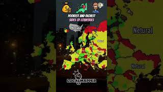Poorest and richestSides of countries #mapping #map #europe