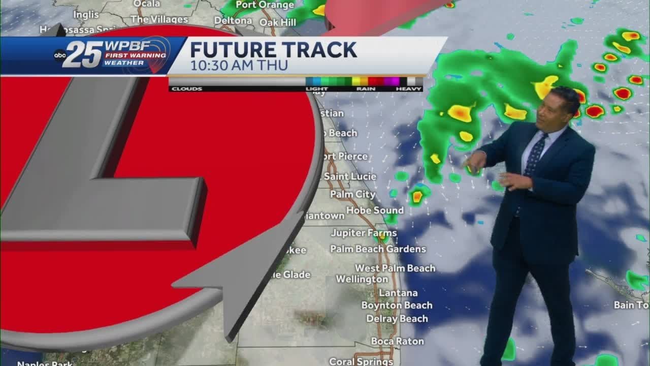 Isolated severe thunderstorms moving across South Florida - YouTube